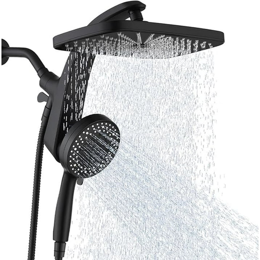 KESTE High Pressure Rain Shower Head: Upgrade Shower Heads with Handheld Spray Combo with Fixed Shower head & 10 Sprays Handheld, Detachable Shower head Built-in Magnetic Docking & Power Jets