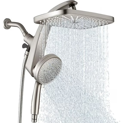 KESTE High Pressure Rain Shower Head: Upgrade Shower Heads with Handheld Spray Combo with Fixed Showerhead & 10 Sprays Handheld, Detachable Shower head Built-in Magnetic Docking & Power Jets