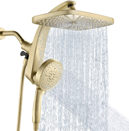 KESTE High Pressure Rain Shower Head: Upgrade Shower Heads with Handheld Spray Combo with Fixed Shower head & 10 Sprays Handheld, Detachable Shower head Built-in Magnetic Docking & Power Jets