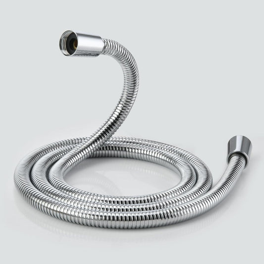 KESTE Shower Hose Extra Long, 71 Inches High-Density Anti-Leak Stainless Steel Handheld Showerhead Hose with Dual Cone Anti-Tangle Nuts, Silver Chrome
