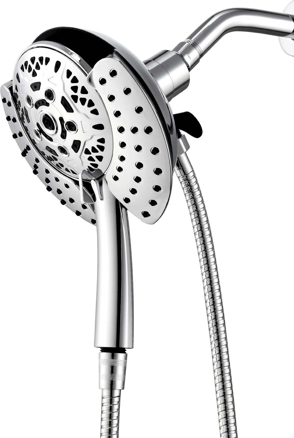 Shower Heads with Handheld Spray Combo: 7.2" Rainfall Shower Head & Handheld Shower Head 2-IN-1 Shower Head with 60" Rotatable Stainless Steel Hose, Shower Trim Systems