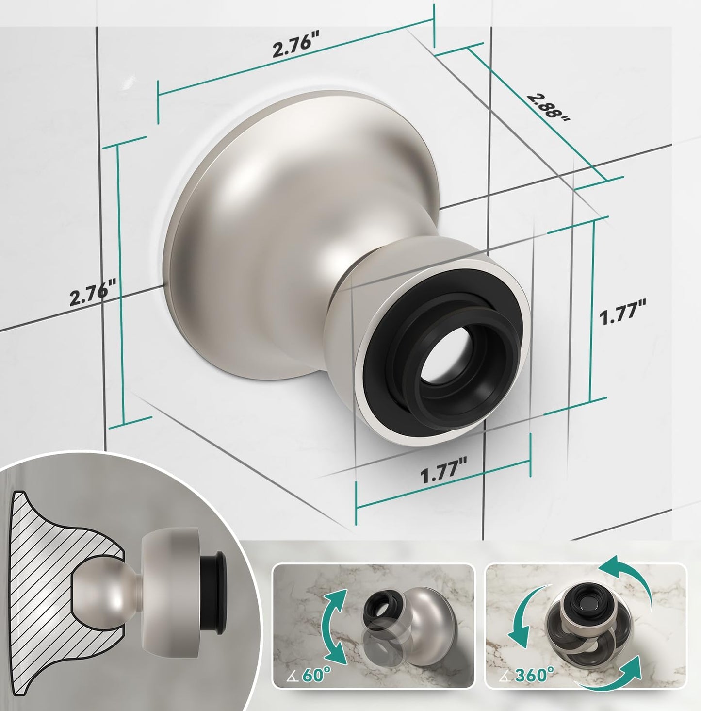 Magnetic Shower Head Holder for KESTE 460311 Shower Head Combo