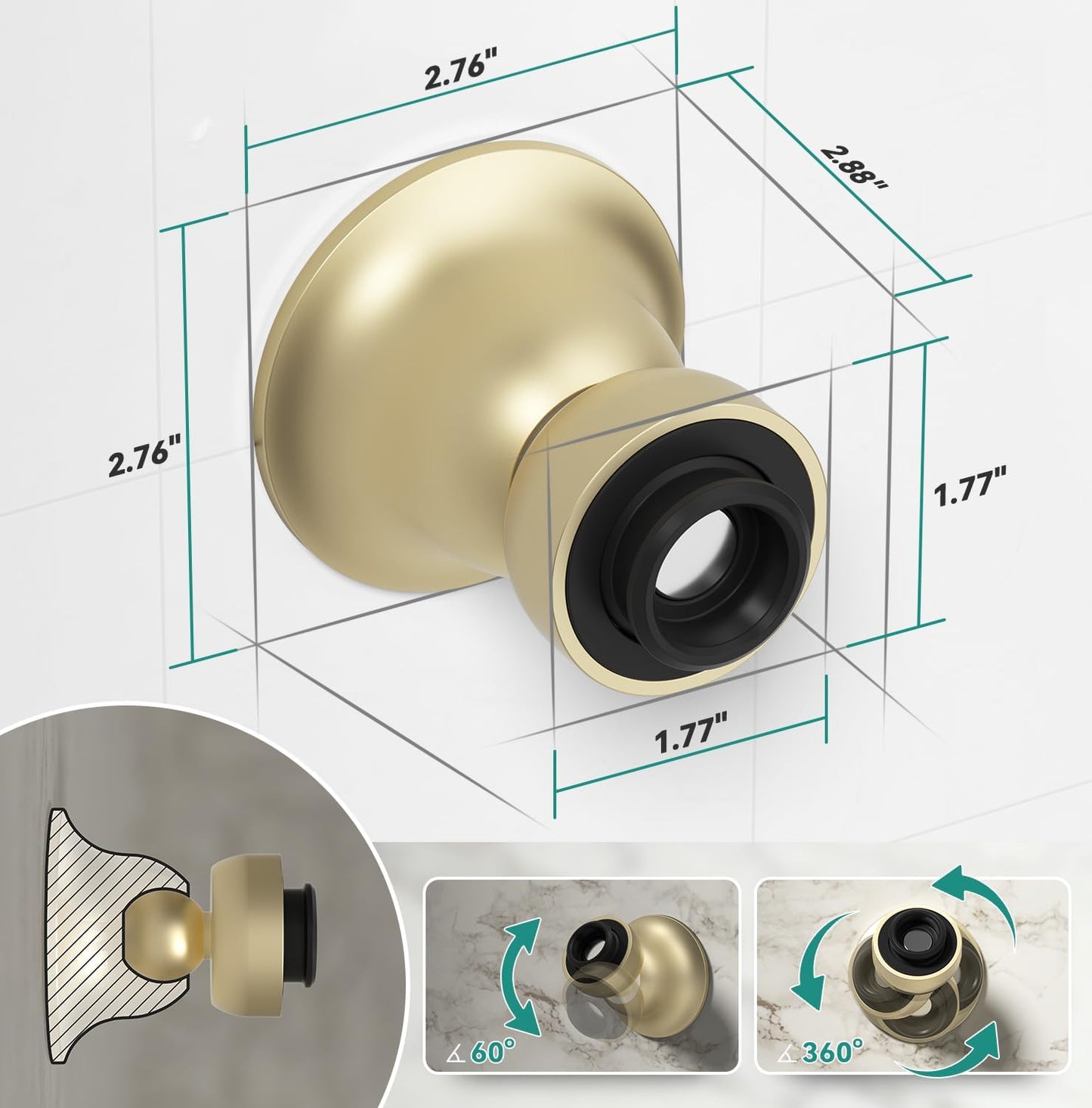 Magnetic Shower Head Holder for KESTE 460311 Shower Head Combo