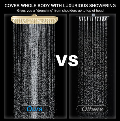 KESTE High Pressure Rain Shower Head: Upgrade Shower Heads with Handheld Spray Combo with Fixed Shower head & 10 Sprays Handheld, Detachable Shower head Built-in Magnetic Docking & Power Jets