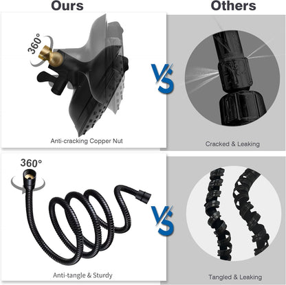 Shower Heads with Handheld Spray Combo: 7.2" Rainfall Shower Head & Handheld Shower Head 2-IN-1 Shower Head with 60" Rotatable Stainless Steel Hose, Shower Trim Systems