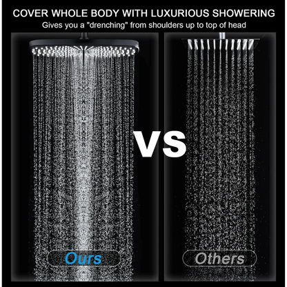KESTE High Pressure Rain Shower Head: Upgrade Shower Heads with Handheld Spray Combo with Fixed Shower head & 10 Sprays Handheld, Detachable Shower head Built-in Magnetic Docking & Power Jets
