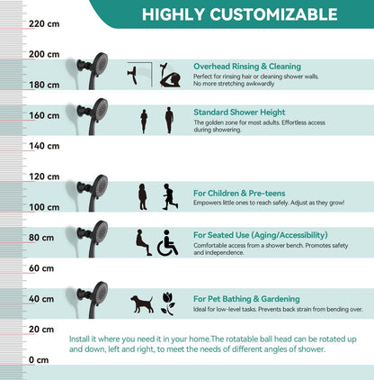 Magnetic Shower Head Holder for KESTE 460311 Shower Head Combo