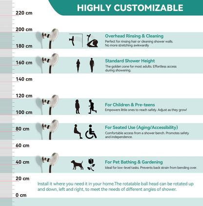 Magnetic Shower Head Holder for KESTE 460311 Shower Head Combo