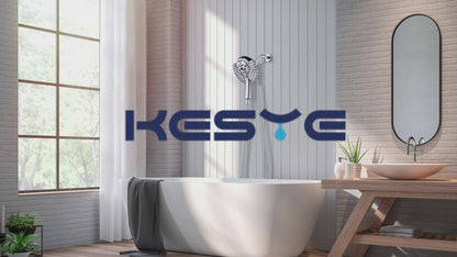 Shower Heads with Handheld Spray Combo: 7.2" Rainfall Shower Head & Handheld Shower Head 2-IN-1 Shower Head with 60" Rotatable Stainless Steel Hose, Shower Trim Systems